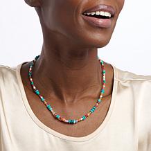 Jay King 18" Kingman Turquoise and Jelly Opal Beaded Necklace 