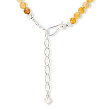 Jay King 18" Yellow Quartz Beaded Station Drop Necklace