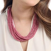 Jay King 20-1/4" Baroque Rose Rhodonite 20-Row Necklace