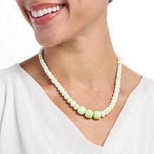 Jay King African Gaspeite SS Necklace 