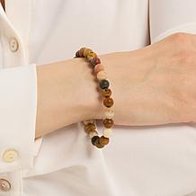 Jay King African Rainbow Chalcedony Bead Stretch Bracelet