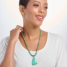 Jay King Alicia Turquoise 22" Beaded Necklace with Removable Sterli...