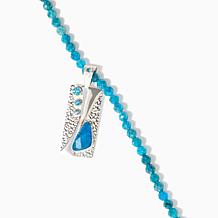 Jay King Apatite and Topaz Sterling Silver Necklace