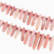 Jay King Australian Pink Opal & Baroque Rose Rhodonite Beaded Necklace