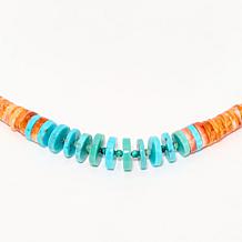 Jay King Azure Peaks Turquoise & Spiny Oyster Shell Necklace