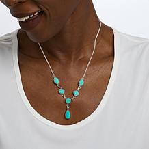 Jay King Baja Turquoise Multi-Stone Sterling Silver Chain Necklace
