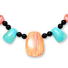 Jay King Black Chalcedony and Multigemstone 18" Necklace