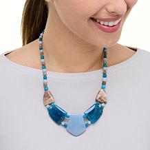 Jay King Blue and Brown Multigemstone 18" Necklace