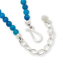 Jay King Blue Apatite, Orange Shell & Mother-of-Pearl Bead Necklace