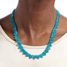 Jay King Blue Apatite Woven Sterling Silver 18-1/2" Necklace