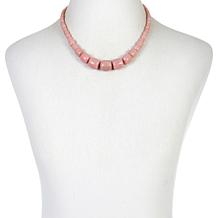 Jay King Cameo Mauve Stone Graduated Bead Necklace