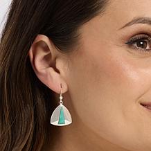 Jay King Chilean Turquoise Inlay Sterling Silver Drop Earrings