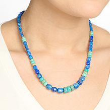Jay King Denim Lapis and Turquoise Bead Necklace