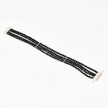 Jay King Faceted Black Spinel Bead Magnetic Clasp Bracelet
