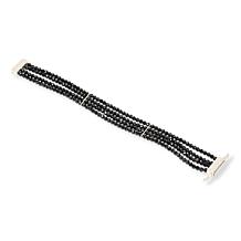 Jay King Faceted Black Spinel Bead Magnetic Clasp Bracelet