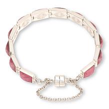 Jay King Faceted Rhodochrosite Magnetic Link Bracelet