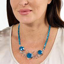 Jay King Gallery Collection Blue Apatite Sterling Silver 18" Necklace