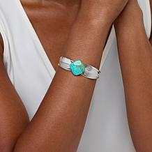 Jay King Gallery Collection Chilean Turquoise "Feather" Cuff Bracelet