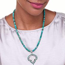 Jay King Gallery Collection Chrysocolla Pendant with Bead Necklace