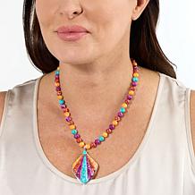 Jay King Gallery Collection Multigem Inlay Reversible 18" Necklace