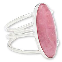 Jay King Gallery Collection Pink Rhodochrosite Oval Ring