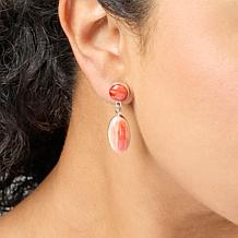 Jay King Gallery Collection Red Spiny Oyster Shell Drop Earrings