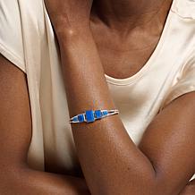 Jay King Gallery Collection Sterling Silver Denim Lapis Cuff Bracelet