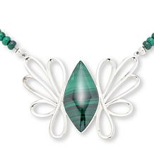 Jay King Gallery Collection Sterling Silver Malachite Necklace