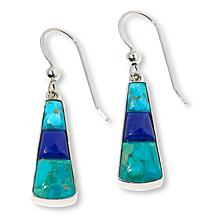 Jay King Gallery Collection Turquoise and Lapis Drop Earrings
