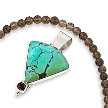 Jay King Gallery Collection Turquoise & Smoky Quartz Pendant-Necklace
