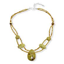 Jay King Green and Yellow Opal Two-Strand Necklace