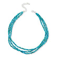 Jay King Heavenly Well Lake Turquoise Bead 3-Row Necklace