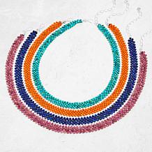 Jay King Heavenly Well Lake Turquoise Woven Bead Necklace