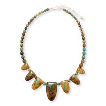 Jay King Heavenly Well Turquoise Beaded Sterling Silver Necklace