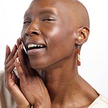 Jay King Hessonite and Yellow Opal Bead Woven Earrings