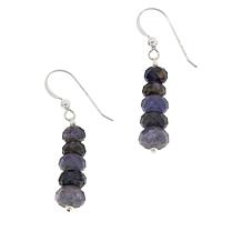 Jay King Iolite Faceted Rondelle Bead Drop Earrings