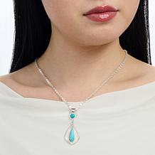 Jay King Kingman Turquoise Pendant with Sterling Silver Necklace