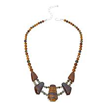 Jay King Labradorite and Desert Sunset Stone Reversible Necklace