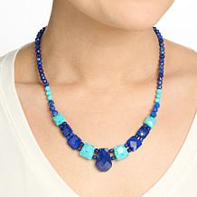 Jay King Lapis and Azure Peaks Turquoise 18" Necklace