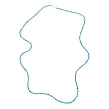 Jay King Lapis and Azure Peaks Turquoise 60" Necklace