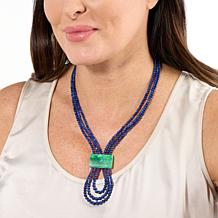 Jay King Lapis and Variscite 3-Strand Necklace
