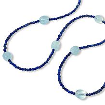 Jay King Lapis Bead and Aquamarine 36" Necklace