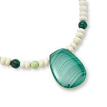 Jay King Malachite and African Meadow Reversible Beaded Necklace