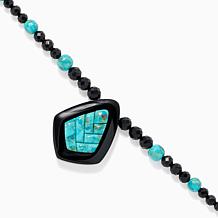 Jay King Midnight Chalcedony & Azure Peaks Turquoise Necklace, Ster...