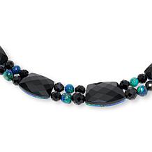 Jay King Milpilla Azurite Malachite and Midnight Chalcedony Necklace