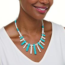 Jay King Mother-of-Pearl and Azure Peaks Turquoise 18" Necklace