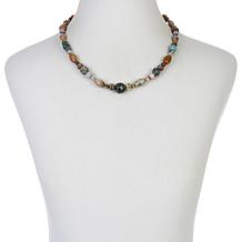 Jay King Multi-Color Orbicular Chalcedony Bead Necklace
