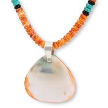 Jay King Multi-Gemstone Inlay Pendant and Beaded Necklace