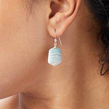 Jay King Multicolor Banded Quartzite Sterling Silver Drop Earrings