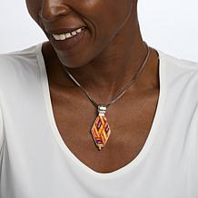 Jay King Multicolor Composite Spiny Oyster Doublet Inlay Pendant